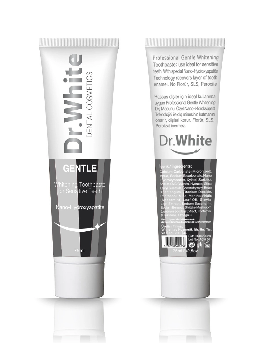 Dr.White Nano Hydroxyapatite Gentle Toothpaste Diş Macunu75 ml