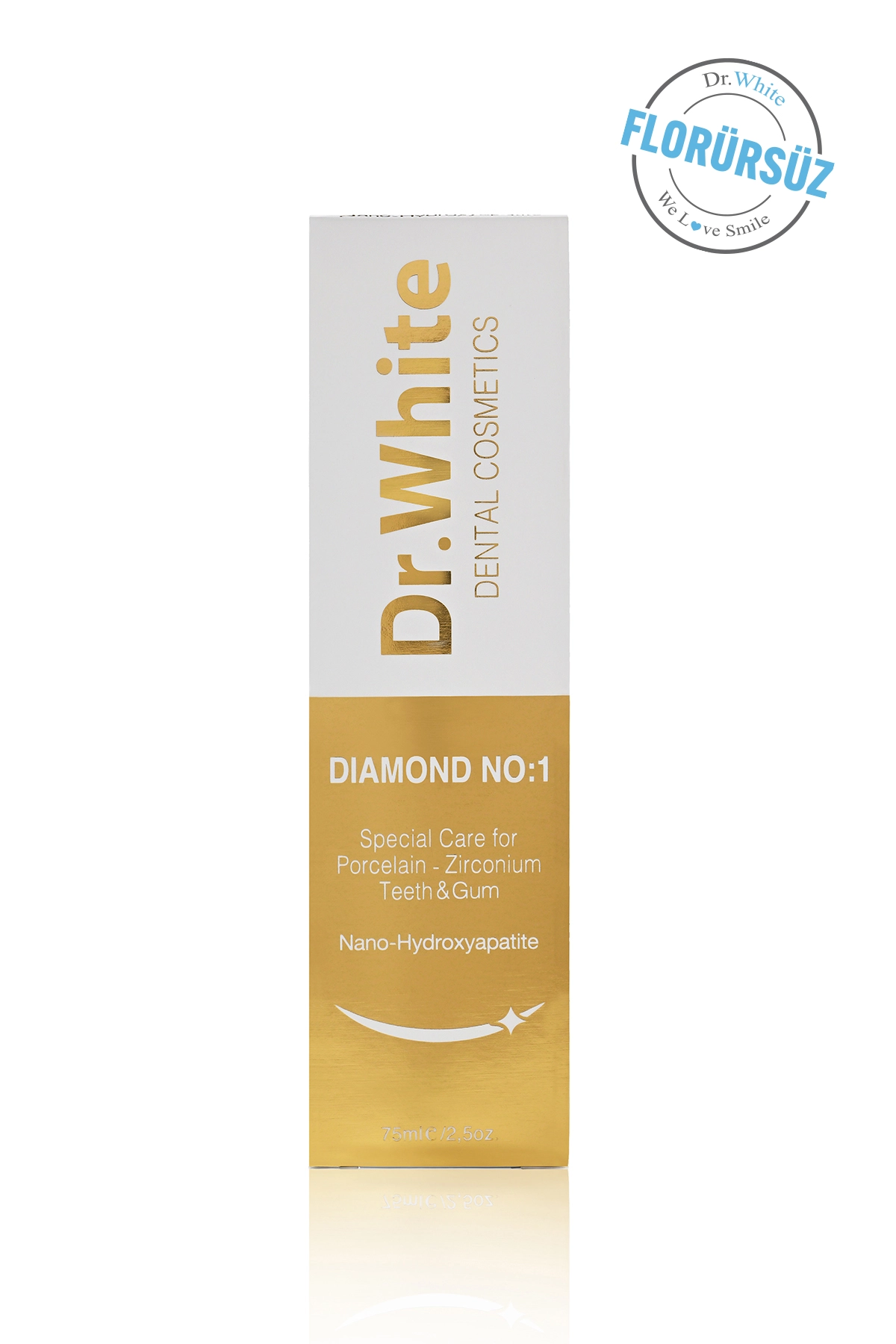 Dr.White Nano Hydroxyapatite Diamond No:1 Toothpaste Diş Macunu 75 ml