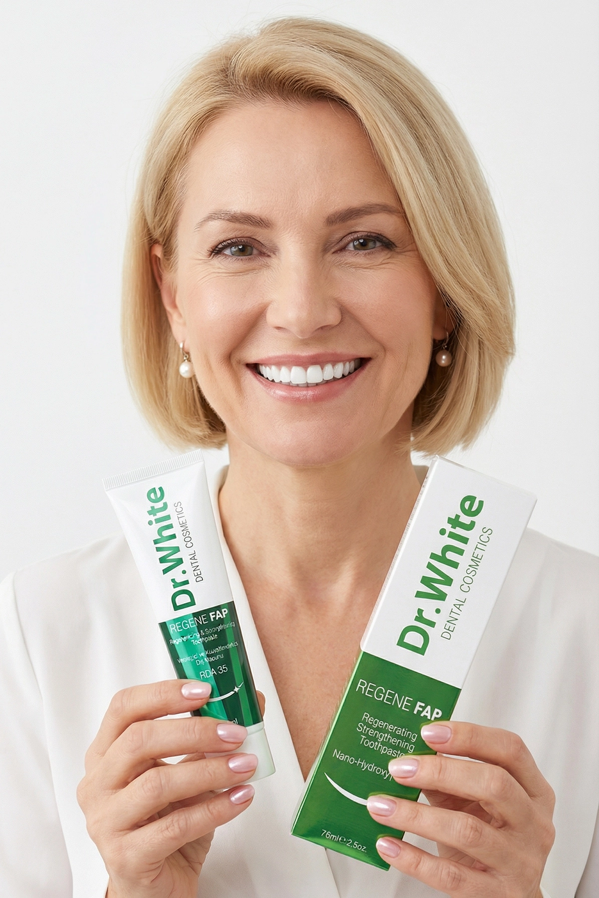 Dr.White Nano Hydroxyapatite Regene FAP Toothpaste Diş Macunu75 ml