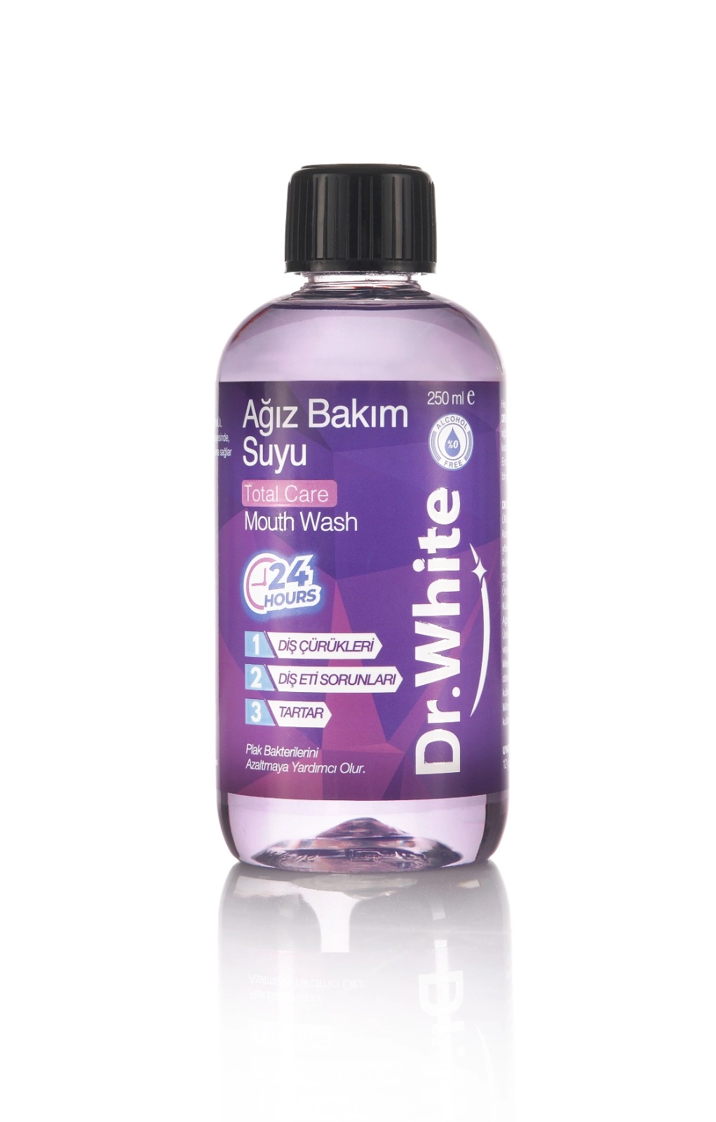 Dr.White Mouth Wash Ağız Bakım Suyu Total Care 250 ml.