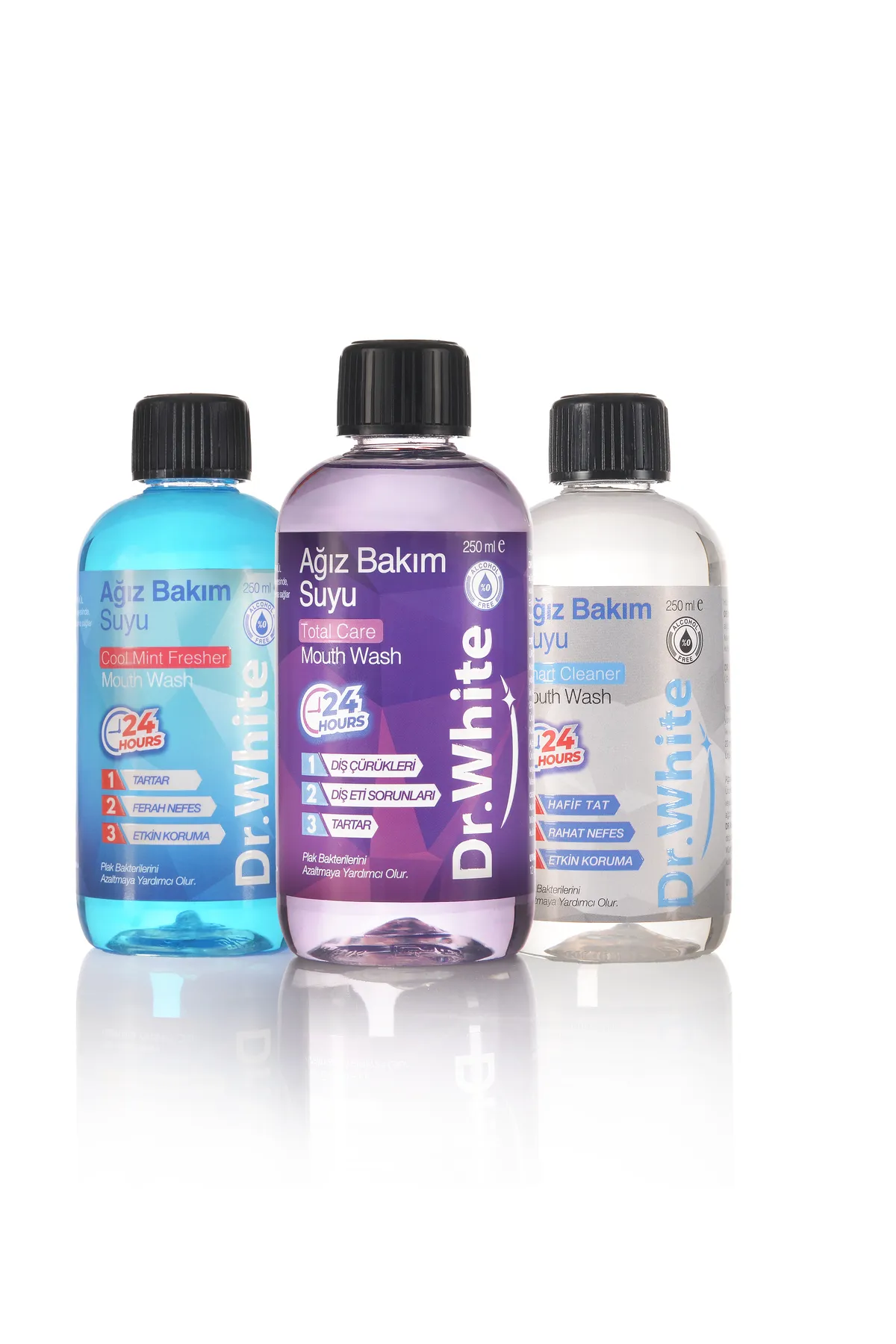 Dr.White Ağız Bakım Suyu Mouth Wash Smarth Cleaner 250 ml.